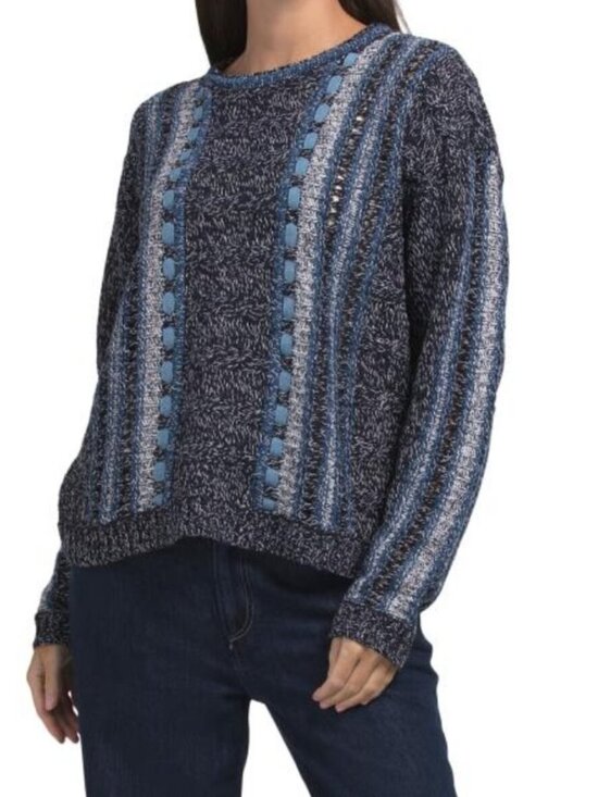 Love Stitch Sweaters - LOVE STITCH Striped Sweater